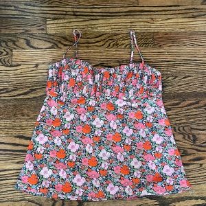 Jcrew Liberty fabrics floral corset tank